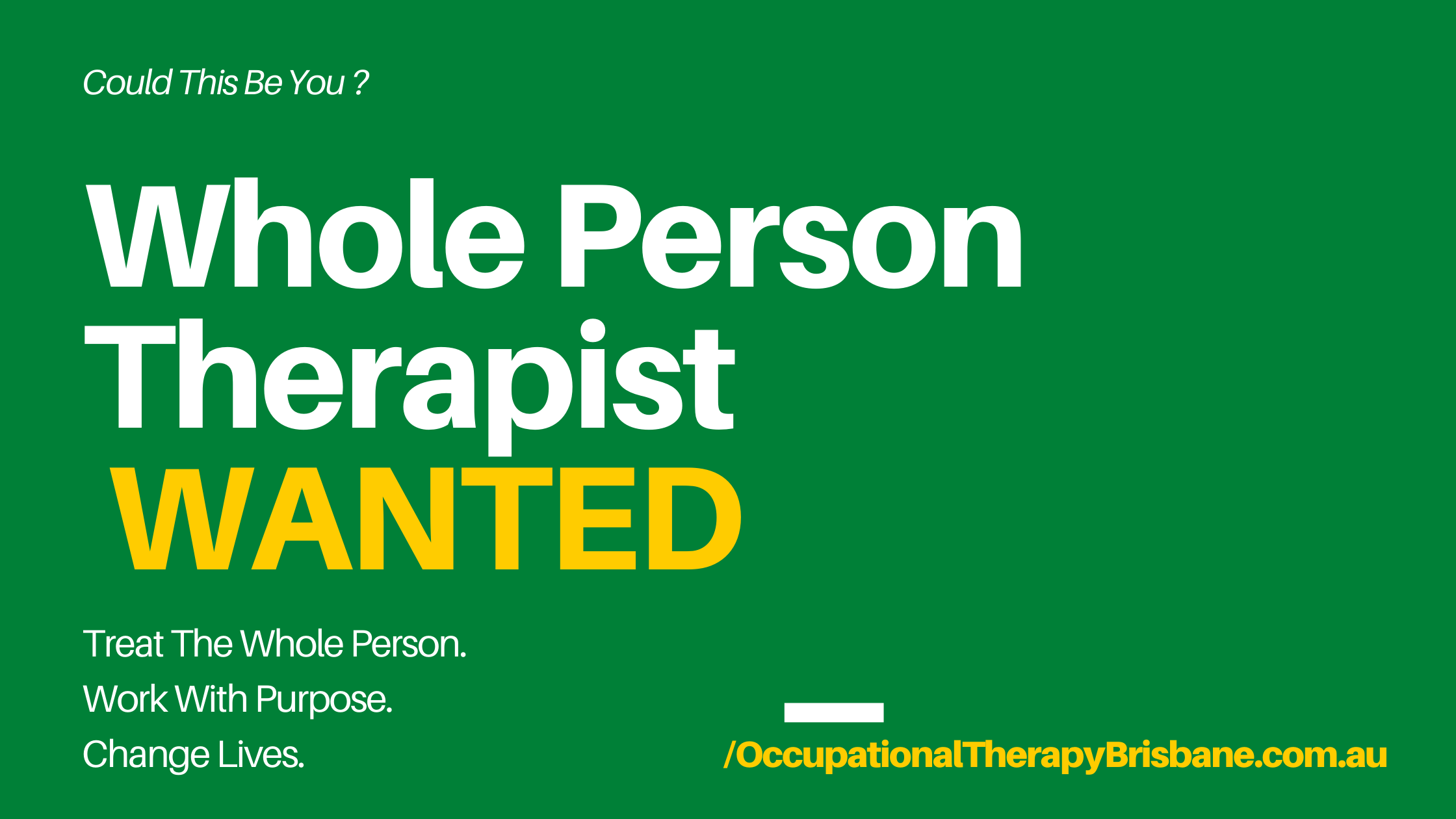 Occupational Therapist Job Brisbane ( Neuro OT Wanted)